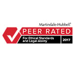 Martindale-Hubbell Peer Rated | For Ethical Standing and Legal Ability | 2017